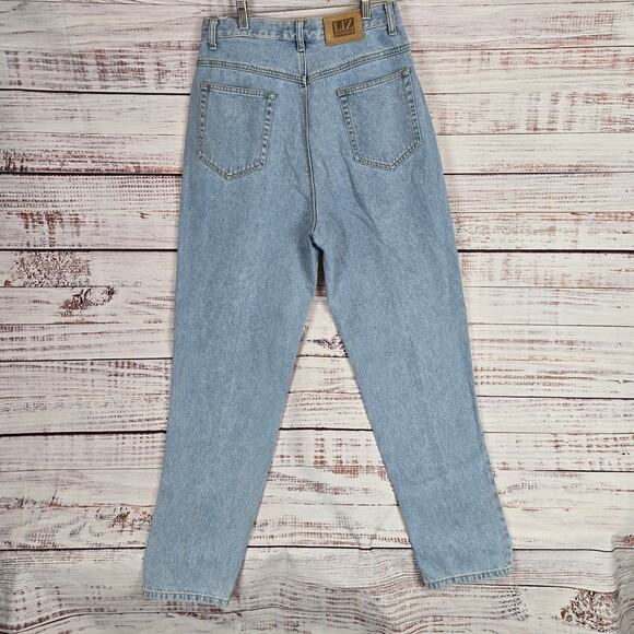 Vintage Liz Women's Baggy Jeans Size 12 Light Wash Boho Tapered 80's 90's Denim - Picture 2 of 11